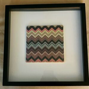 Missoni for Target Classic Zig Zag Pattern 12” X 12” Shadowbox Frame